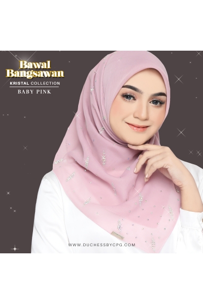 BAWAL BANGSAWAN KRISTAL - BABY PINK